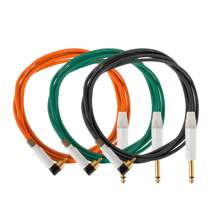 Evolution Cords Cavo RCA in silicone ad angolo retto da 2 m della gamma Medusa Silicone