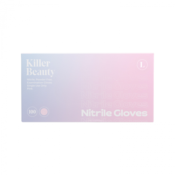 Scatola da 100 Guanti Killer Beauty in Nitrile Rosa