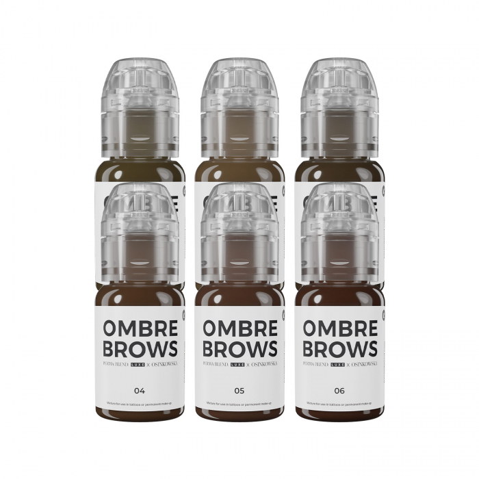 Set Perma Blend LUXE PMU Ink - Paulina Osinkowska Ombre Brows- 6x 15ml