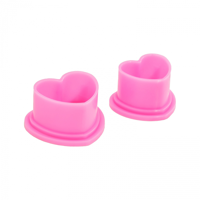 Confezione da 500 tazze per pigmenti medi Saferly Heart - Rosa